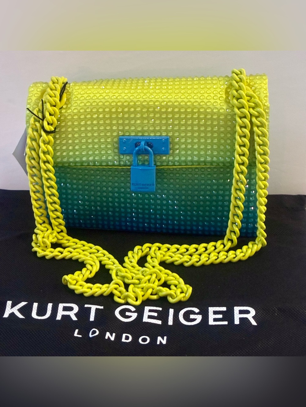 KURT GEIGER London Embellished Rhinestones MINI BRIXTON Multi Crossbody Bag NWT